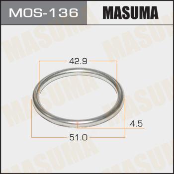 MASUMA MOS-136 - Уплътнителен пръстен, изпуск. тръба vvparts.bg