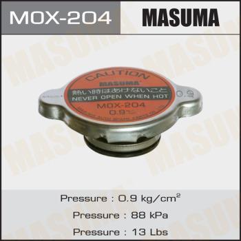 MASUMA MOX-204 - Капачка, резервоар за охладителна течност vvparts.bg