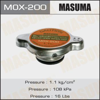 MASUMA MOX-200 - Капачка, резервоар за охладителна течност vvparts.bg