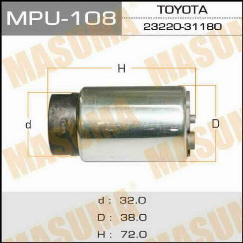 MASUMA MPU-108 - Горивна помпа vvparts.bg