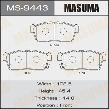 MASUMA MS-9443 - Комплект спирачна челюст vvparts.bg