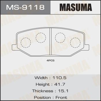 MASUMA MS-9118 - Комплект спирачна челюст vvparts.bg