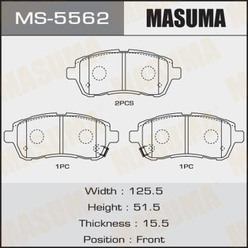 MASUMA MS-5562 - Комплект спирачна челюст vvparts.bg