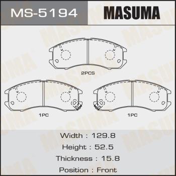 MASUMA MS-5194 - Комплект спирачна челюст vvparts.bg