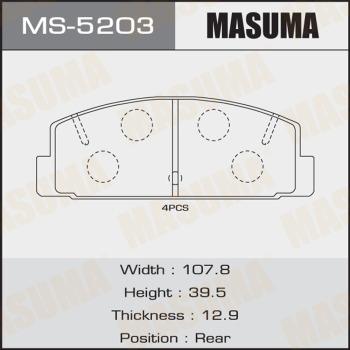 MASUMA MS-5203 - Комплект спирачно феродо, дискови спирачки vvparts.bg