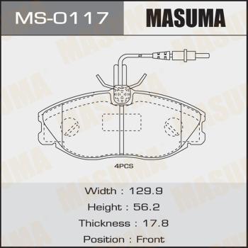 MASUMA MS-0117 - Комплект спирачна челюст vvparts.bg
