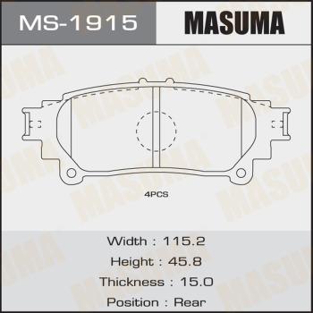 MASUMA MS-1915 - Комплект спирачна челюст vvparts.bg