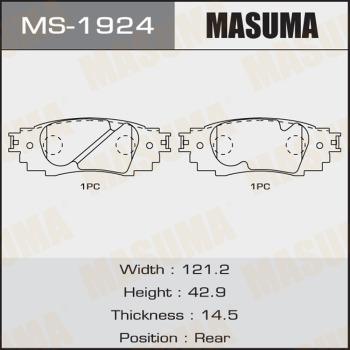 MASUMA MS-1924 - Комплект спирачна челюст vvparts.bg