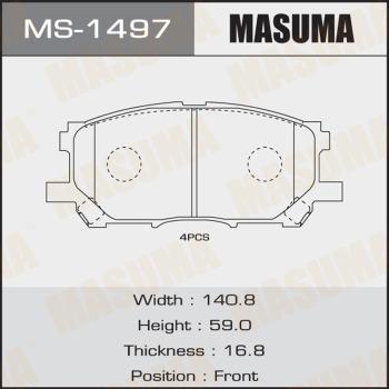 MASUMA MS-1497 - Комплект спирачна челюст vvparts.bg