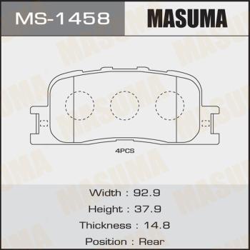 MASUMA MS-1458 - Комплект спирачна челюст vvparts.bg