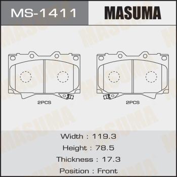 MASUMA MS-1411 - Комплект спирачна челюст vvparts.bg