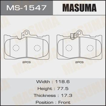 MASUMA MS-1547 - Комплект спирачна челюст vvparts.bg