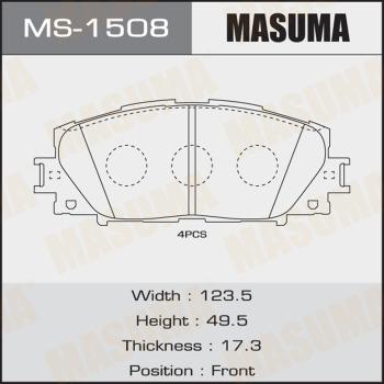 MASUMA MS-1508 - Комплект спирачна челюст vvparts.bg