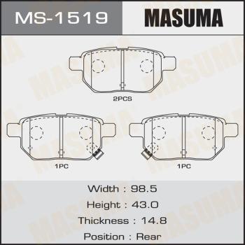 MASUMA MS-1519 - Комплект спирачна челюст vvparts.bg