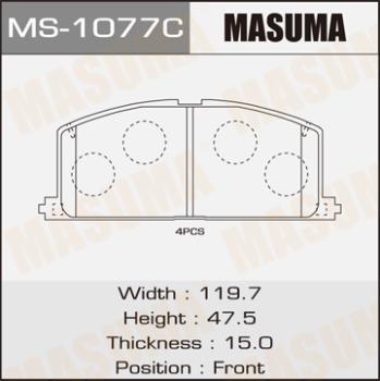 MASUMA MS-1077 - Комплект спирачна челюст vvparts.bg