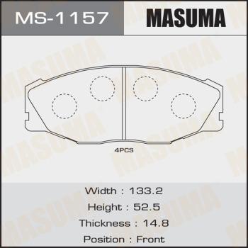 MASUMA MS-1157 - Комплект спирачна челюст vvparts.bg