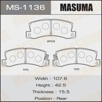 MASUMA MS-1136 - Комплект спирачна челюст vvparts.bg