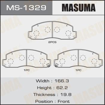 MASUMA MS-1329 - Комплект спирачна челюст vvparts.bg