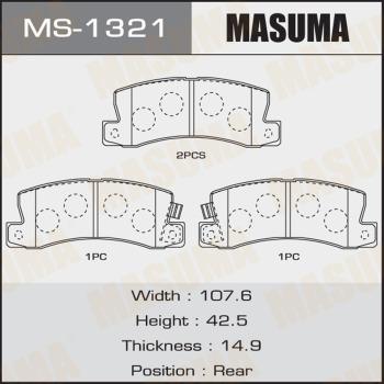 MASUMA MS-1321 - Комплект спирачна челюст vvparts.bg