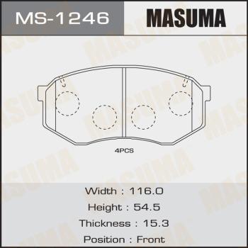 MASUMA MS-1246 - Комплект спирачна челюст vvparts.bg