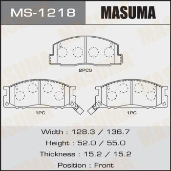 MASUMA MS-1218 - Комплект спирачна челюст vvparts.bg