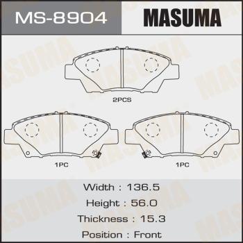 MASUMA MS-8904 - Комплект спирачна челюст vvparts.bg