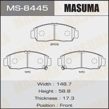 MASUMA MS-8445 - Комплект спирачна челюст vvparts.bg