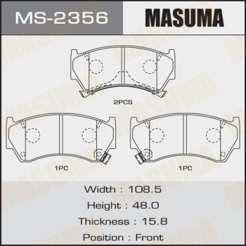 MASUMA MS-2356 - Комплект спирачна челюст vvparts.bg