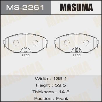 MASUMA MS-2261 - Комплект спирачна челюст vvparts.bg