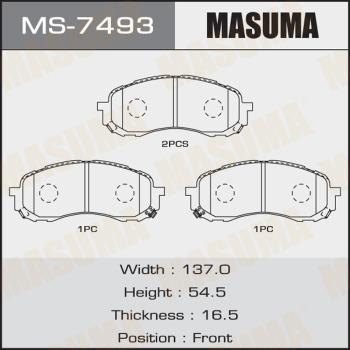 MASUMA MS-7493 - Комплект спирачна челюст vvparts.bg