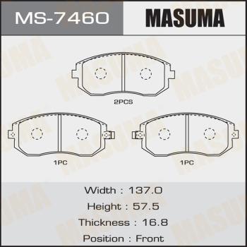 MASUMA MS-7460 - Комплект спирачна челюст vvparts.bg