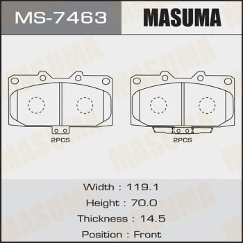MASUMA MS-7463 - Комплект спирачна челюст vvparts.bg