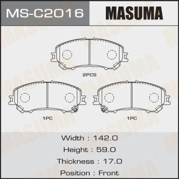 MASUMA MS-C2016 - Комплект спирачна челюст vvparts.bg