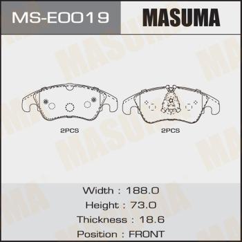 MASUMA MS-E0019 - Комплект спирачна челюст vvparts.bg