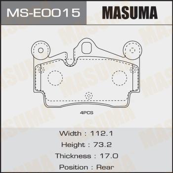 MASUMA MS-E0015 - Комплект спирачна челюст vvparts.bg