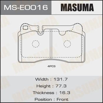MASUMA MS-E0016 - Комплект спирачна челюст vvparts.bg