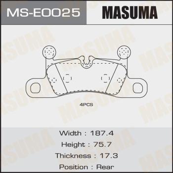 MASUMA MS-E0025 - Комплект спирачна челюст vvparts.bg