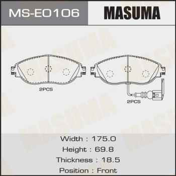 MASUMA MS-E0106 - Комплект спирачна челюст vvparts.bg