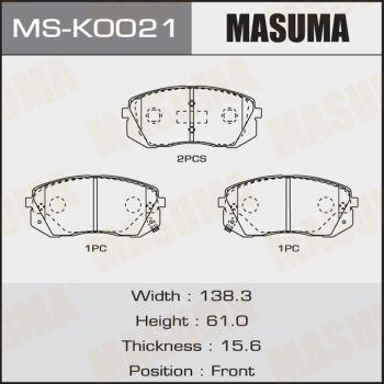 MASUMA MS-K0021 - Комплект спирачна челюст vvparts.bg