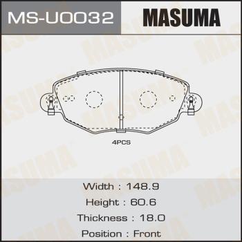 MASUMA MS-U0032 - Комплект спирачна челюст vvparts.bg