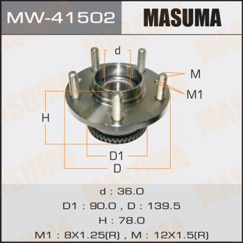 MASUMA MW41502 - Главина на колелото vvparts.bg