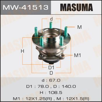 MASUMA MW41513 - Главина на колелото vvparts.bg