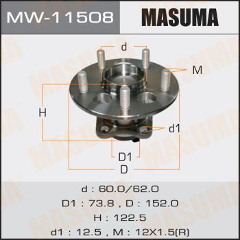 MASUMA MW11508 - Главина на колелото vvparts.bg