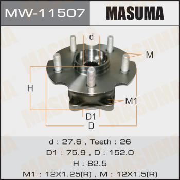 MASUMA MW11507 - Главина на колелото vvparts.bg