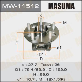 MASUMA MW-11512 - Главина на колелото vvparts.bg
