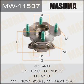 MASUMA MW-11537 - Главина на колелото vvparts.bg