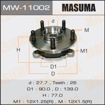 MASUMA MW-11002 - Главина на колелото vvparts.bg