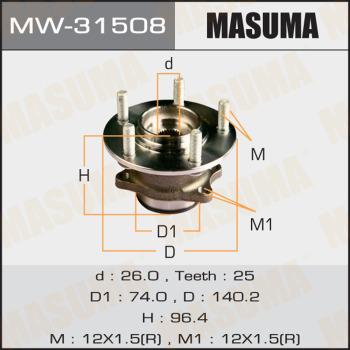 MASUMA MW-31508 - Главина на колелото vvparts.bg