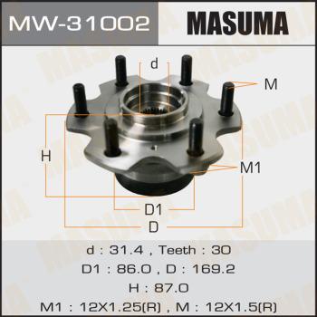 MASUMA MW-31002 - Главина на колелото vvparts.bg