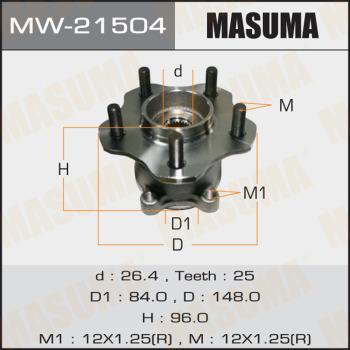 MASUMA MW-21504 - Главина на колелото vvparts.bg